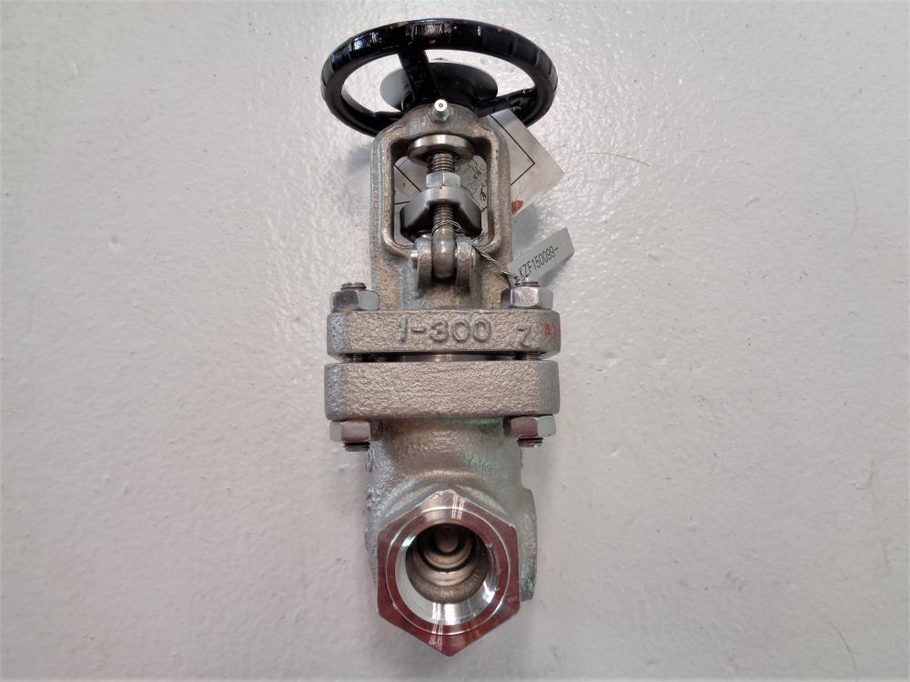 Kitz 1" Threaded 300# CN7M Monel Gate Valve AK300UMCN